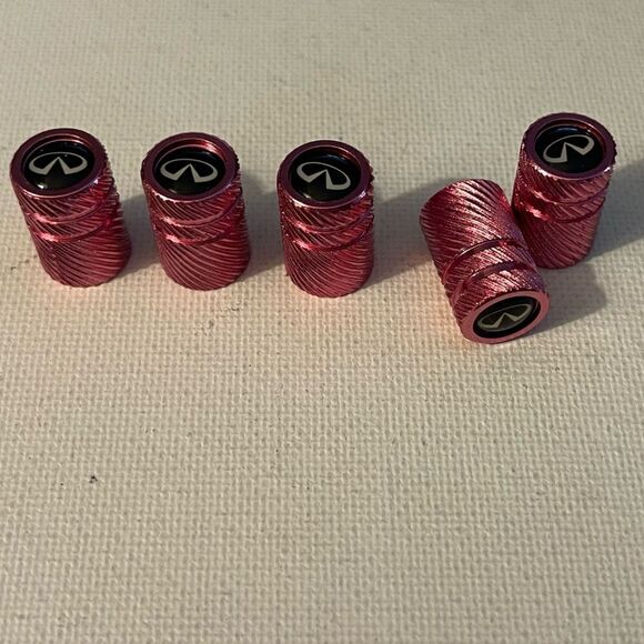 Infinity valve Stem caps in Pink set of 5 NWT - Picture 3 of 4